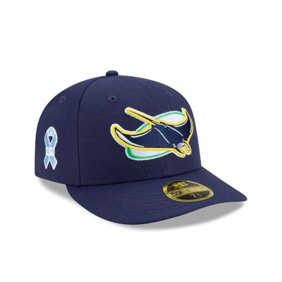 Blue Tampa Bay Rays Hat - New Era MLB Father's Day Low Profile 59FIFTY Fitted Caps USA2365174